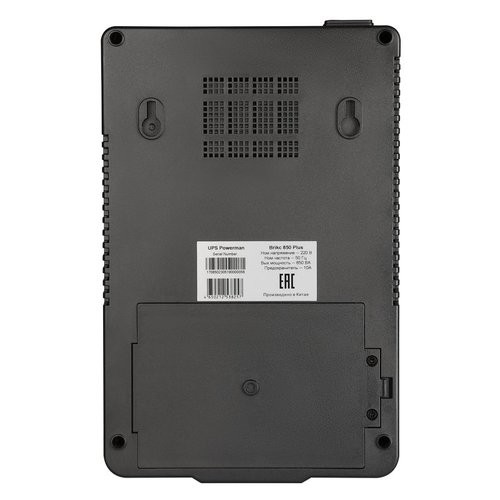 ИБП POWERMAN Brick 850 PLUS, линейно-интерактивный, 850ВА, 480Вт, 4 евророзетки с резервным питанием, 4 евророзетки с фильтрацией, USB, защита RJ45/RJ11, батарея 12В 9Ач 1 шт., 293мм х 202мм х 93мм, 5.2 кг. POWERMAN POWERMAN BRICK 850 PLUS