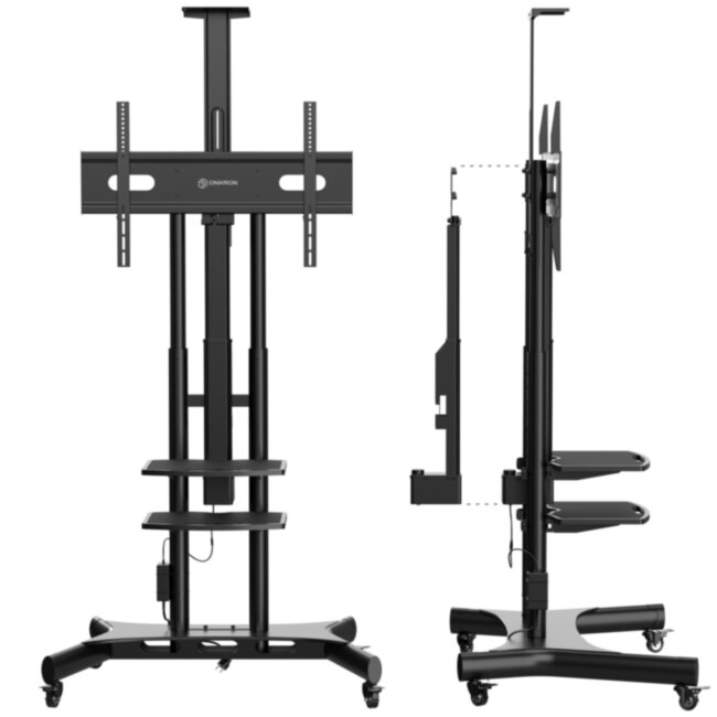 Мобильная МОТОРИЗОВАННАЯ стойка ONKRON на 1 ТВ ONKRON TS1881 Elift BLACK