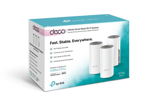 Точка доступа TP-Link Deco E4 V1 (3-pack) Точка доступа TP-Link Deco E4 V1 (3-pack)