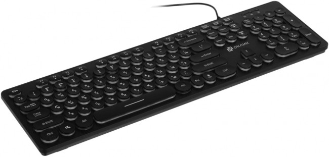 Клавиатура Oklick 420MRL черный USB slim Multimedia LED Oklick 1091226 Клавиатура Oklick 420MRL черный USB slim Multimedia LED Oklick 1091226