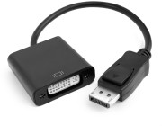 Переходник 0.20m Active DisplayPort/DVI v1.2 20M/25+4F + DAC (видео чип конвертера) Greenconnect  GCR-ADP2MDVI, черный Greenconnect DisplayPort (m) - DVI-D (f) 0.20м