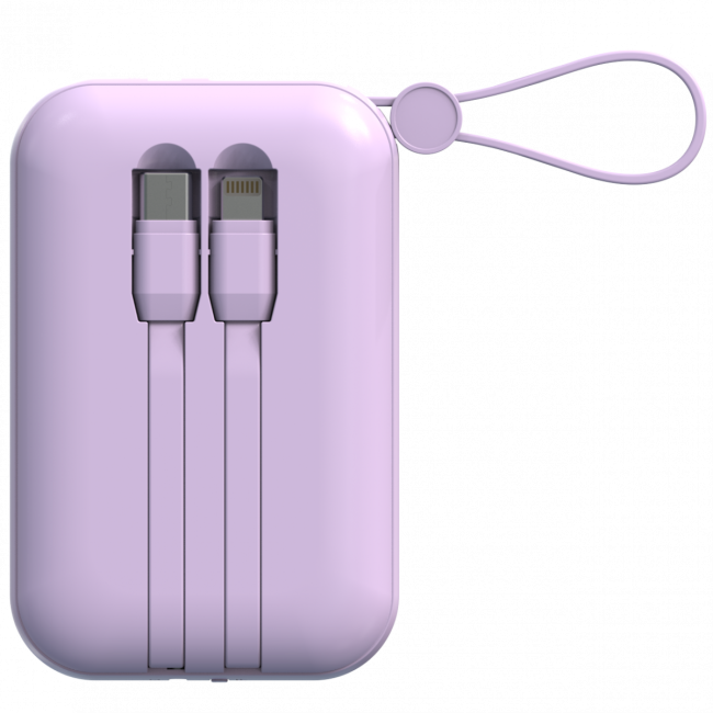 Портативный аккумулятор TOLT Lit LT-LM10T, 10000mAh, 22,5W, fast charging and PD, violet TOLT LT-LM10T