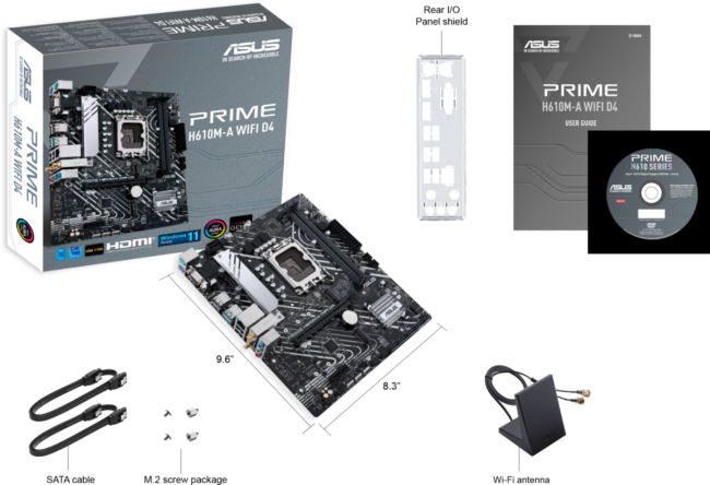 Материнская плата ASUS PRIME H610M-A WIFI D4