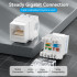Модуль Vention Keystone Jack Cat.6 неэкранированный 180 градусов Белый Vention IRHW0