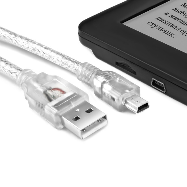 GCR Кабель 0.15m USB 2.0, AM/mini 5P, прозрачный, 28/28 AWG, экран, армированный, морозостойкий, GCR-UM1M5P-BB2S-0.15m Greenconnect GCR-UM1M5P-BB2S-0.15m
