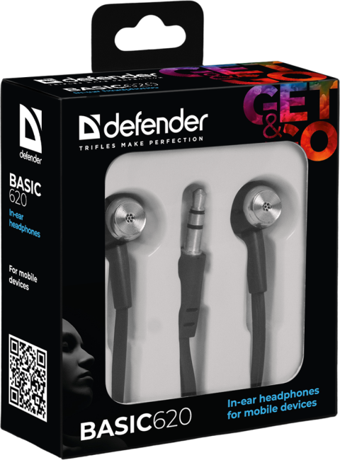 Defender Наушники вставки Basic 620 черный Defender Basic 620 Defender Наушники вставки Basic 620 черный Defender Basic 620
