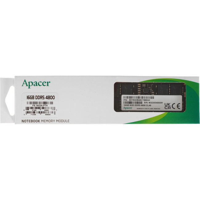 Модули памяти для ноутбуков Apacer FS.16G2A.PTH Модули памяти для ноутбуков Apacer FS.16G2A.PTH