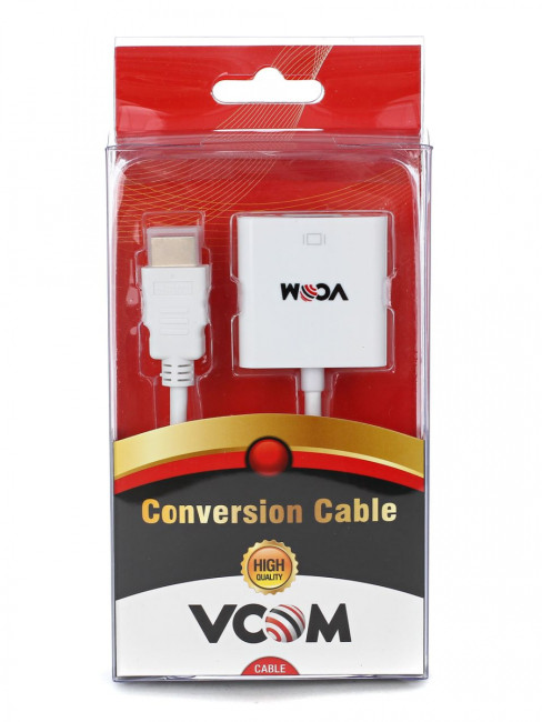 Кабель-переходник HDMI(M) ---> VGA(F)  VCOM <CG558> VCOM HDMI(M)  —  VGA(F)