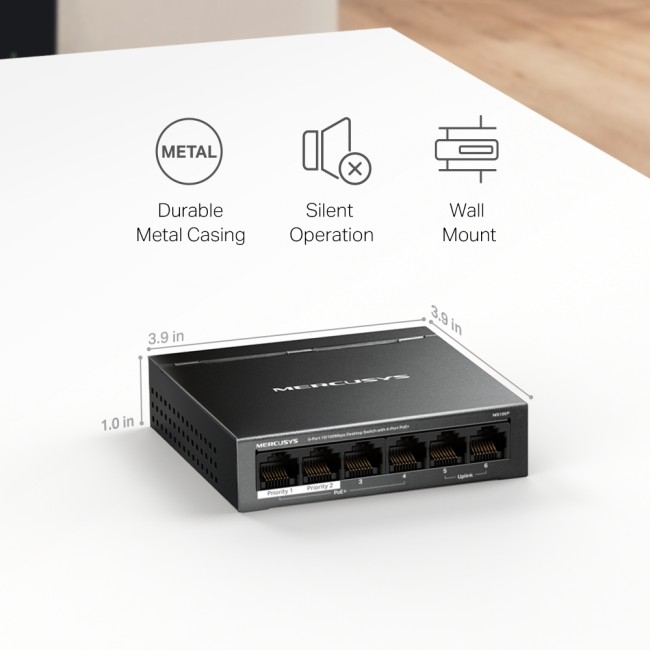 Коммутатор Mercusys MS106P Коммутатор Mercusys MS106P