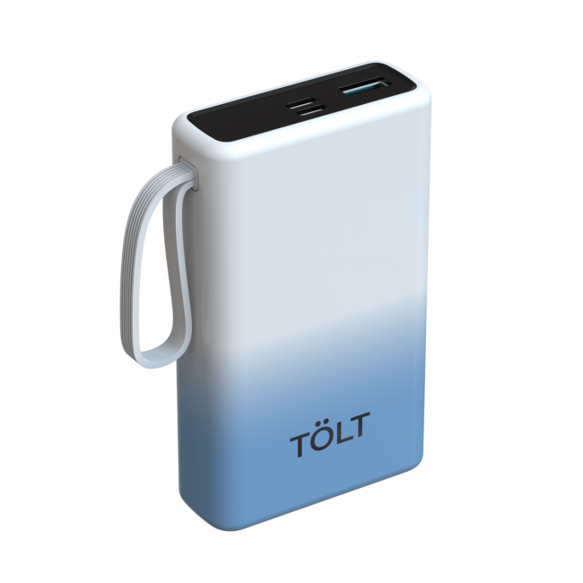 Портативный аккумулятор TOLT Lit LT-LN10Y, 10000mAh, 22,5W, fast charging and PD, gradient TOLT LT-LN10Y Портативный аккумулятор TOLT Lit LT-LN10Y, 10000mAh, 22,5W, fast charging and PD, gradient TOLT LT-LN10Y