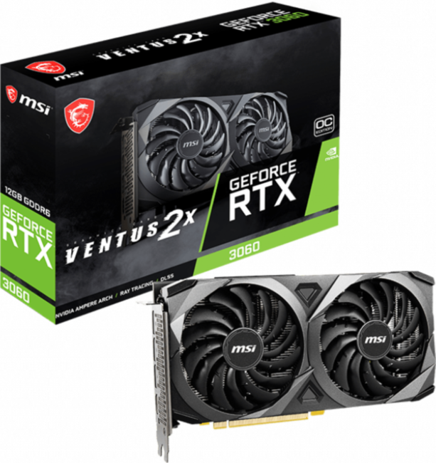 Видеокарта MSI RTX 3060 VENTUS 2X 12G OC Видеокарта MSI RTX 3060 VENTUS 2X 12G OC