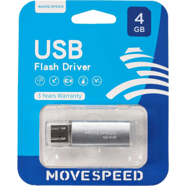 USB2.0 4GB Move Speed M3 серебро Move Speed M3-4G