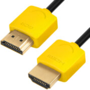 Greenconnect Кабель SLIM 2.0m HDMI 2.0, желтые коннекторы Slim, OD3.8mm, HDR 4:2:2, Ultra HD, 4K 60 fps 60Hz, 3D, AUDIO, 18.0 Гбит/с, 32/32 AWG, GCR-51576 Greenconnect HDMI (m) - HDMI (m) 2м Greenconnect Кабель SLIM 2.0m HDMI 2.0, желтые коннекторы Slim, OD3.8mm, HDR 4:2:2, Ultra HD, 4K 60 fps 60Hz, 3D, AUDIO, 18.0 Гбит/с, 32/32 AWG, GCR-51576 Greenconnect HDMI (m) - HDMI (m) 2м