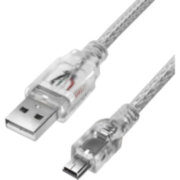GCR Кабель 0.3m USB 2.0, AM/mini 5P, прозрачный, 28/28 AWG, экран, армированный, морозостойкий, GCR-UM1M5P-BB2S-0.3m Кабель Greenconnect 0.3 м (GCR-UM1M5P-BB2S-0.3m)