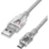GCR Кабель 0.3m USB 2.0, AM/mini 5P, прозрачный, 28/28 AWG, экран, армированный, морозостойкий, GCR-UM1M5P-BB2S-0.3m Кабель Greenconnect 0.3 м (GCR-UM1M5P-BB2S-0.3m)