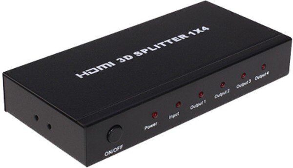 Разветвитель HDMI 1.4  1x4 Greenline, 4Kx2K 30Hz / 1080p 120Hz / 3D 60Hz, GL-v104W Greenconnect GL-v104W