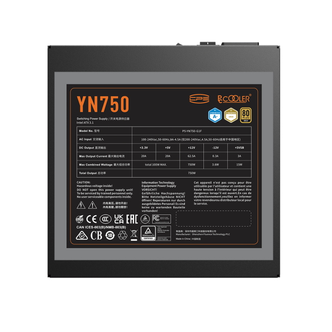 Блок питания ПК PcCooler P5-YN750-G1F