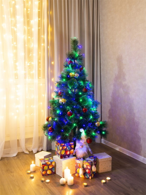 Гирлянда Гирлянда 200LED 220V, 8 режимов, 20 м, нить, разноцветная Гирлянда Гирлянда 200LED 220V, 8 режимов, 20 м, нить, разноцветная