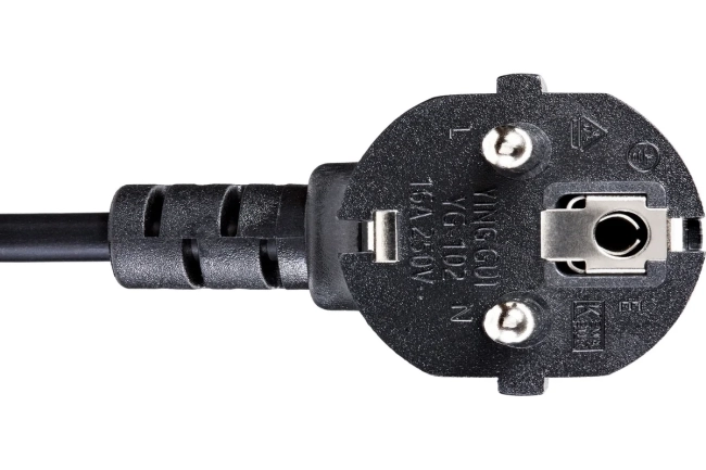 Кабель комп - розетка 220V EU (угол-угол)<VDE> 3GX0,75mm2, 1,8m, медь, Telecom <TE021DA-CU0.75-1.8M> VCOM TE021DA-CU0.75-1.8M