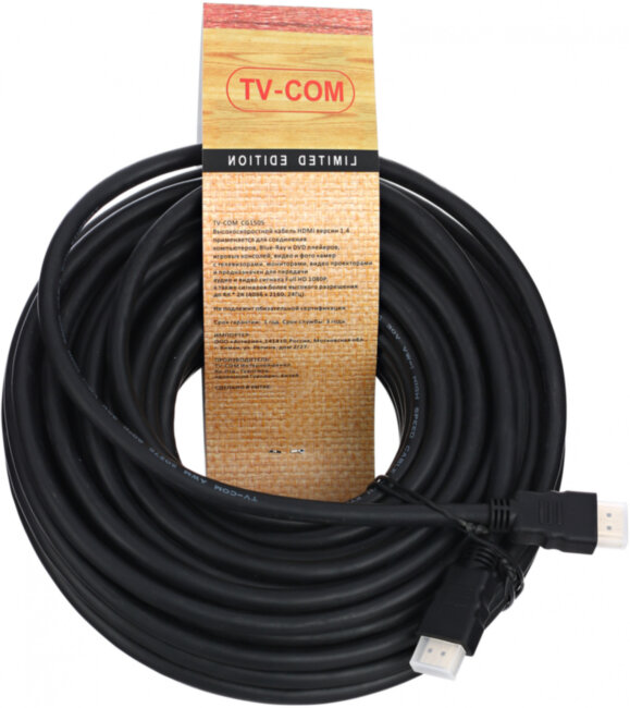 Кабель цифровой HDMI19M to HDMI19M, V1.4+3D, 20m TV-COM <CG150S-20M> TV-COM HDMI (m) - HDMI (m) 20м