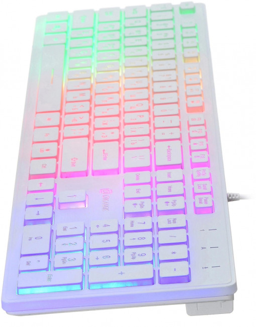 Клавиатура Oklick 550ML белый USB slim Multimedia LED Oklick 1061618 Клавиатура Oklick 550ML белый USB slim Multimedia LED Oklick 1061618