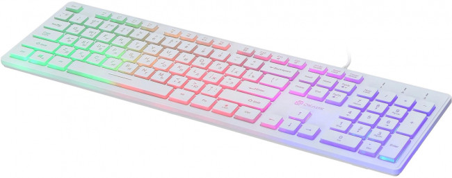 Клавиатура Oklick 550ML белый USB slim Multimedia LED Oklick 1061618 Клавиатура Oklick 550ML белый USB slim Multimedia LED Oklick 1061618