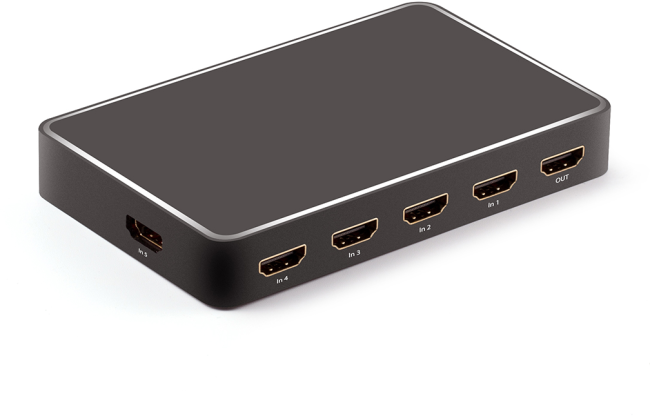 Greenconnect Переключатель HDMI V2.0 +USB Charge 5 к 1 серия Greenline Greenconnect Переключатель Greenline HDMI V2.0 +USB Charge 5 к 1