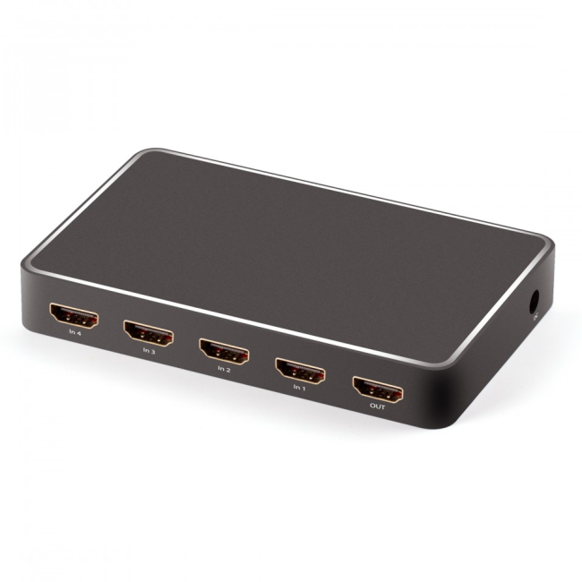 Greenconnect Переключатель HDMI V2.0 +USB Charge 5 к 1 серия Greenline Greenconnect Переключатель Greenline HDMI V2.0 +USB Charge 5 к 1
