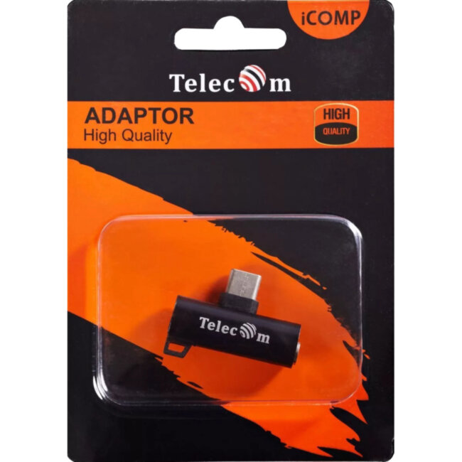 Переходник USB3.1 Type-C 2 in 1 audio+PD charging черный <TA433-B> VCOM TA433M-B Переходник USB3.1 Type-C 2 in 1 audio+PD charging черный <TA433-B> VCOM TA433M-B