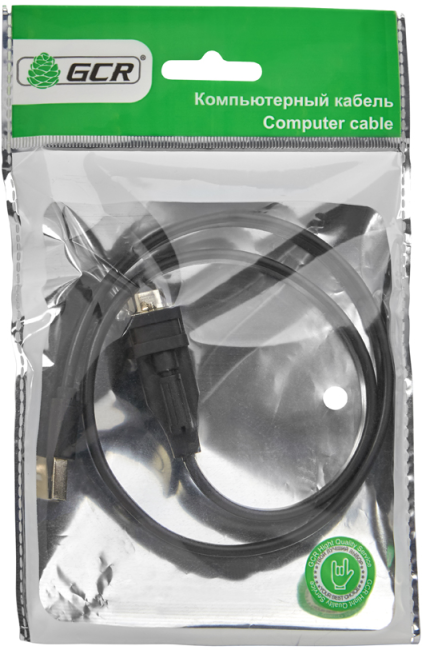 Greenconnect Конвертер-переходник 0.5m плоский, черный, позолоченные коннекторы, 28/26 AWG, USB 2.0 AM / DB9 RS-232 PROF GCR-UOC5M-BCG-0.5m, чипсет PL2303RA Greenconnect USB 2.0 AM / DB9 RS-232 + чипсет PL2303RA