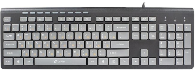 Клавиатура Oklick 480M черный/серый USB slim Multimedia (1067199) Oklick 1067199 Клавиатура Oklick 480M черный/серый USB slim Multimedia (1067199) Oklick 1067199