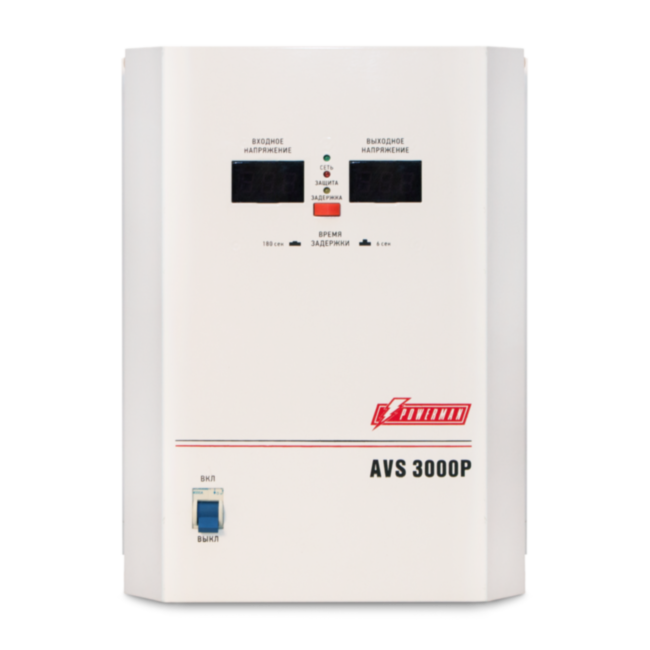 Стабилизатор POWERMAN AVS 3000P, ступенчатый регулятор, цифровые индикаторы уровней напряжения, 3000ВА, 110-260В, максимальный входной ток 20А, клеммная колодка, IP-20, навесной, 260мм х 220мм х 130мм, 7.2 кг. POWERMAN AVS 3000P Стабилизатор POWERMAN AVS 3000P, ступенчатый регулятор, цифровые индикаторы уровней напряжения, 3000ВА, 110-260В, максимальный входной ток 20А, клеммная колодка, IP-20, навесной, 260мм х 220мм х 130мм, 7.2 кг. POWERMAN AVS 3000P