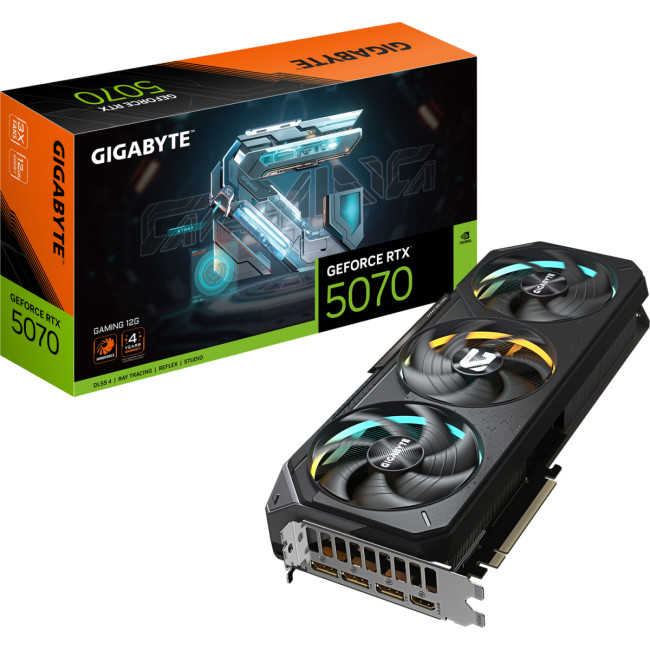 Видеокарта GIGABYTE GeForce RTX 5070 GAMING OC (GV-N5070GAMING-12GD) Видеокарта GIGABYTE GeForce RTX 5070 GAMING OC (GV-N5070GAMING-12GD)