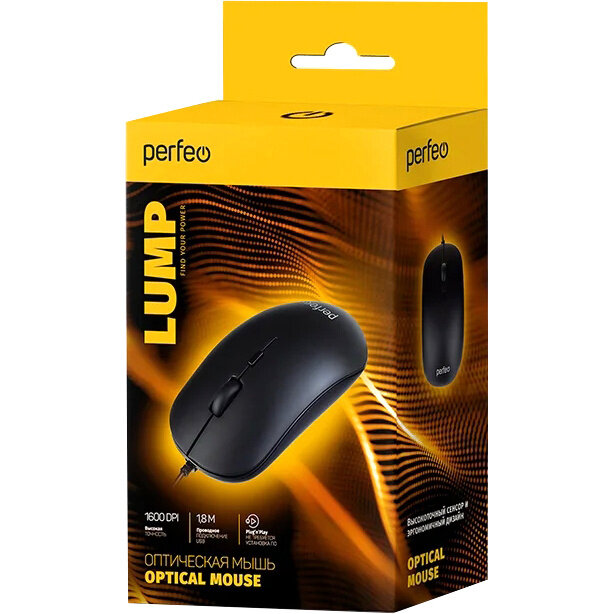 Мышь Perfeo «LUMP», оптическая 4 кнопки, DPI 800-1600, USB, чёрная Perfeo Lump (PF_B4896) Мышь Perfeo «LUMP», оптическая 4 кнопки, DPI 800-1600, USB, чёрная Perfeo Lump (PF_B4896)