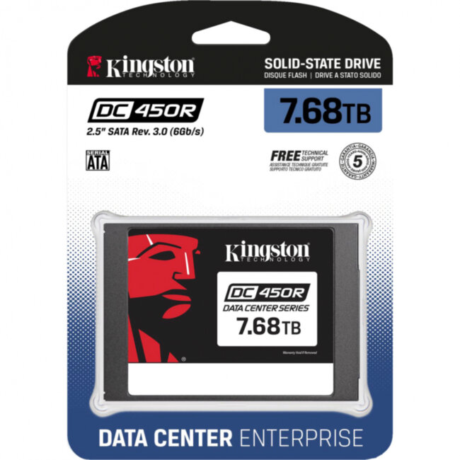 Твердотельный накопитель Kingston SEDC450R/7680G Твердотельный накопитель Kingston SEDC450R/7680G