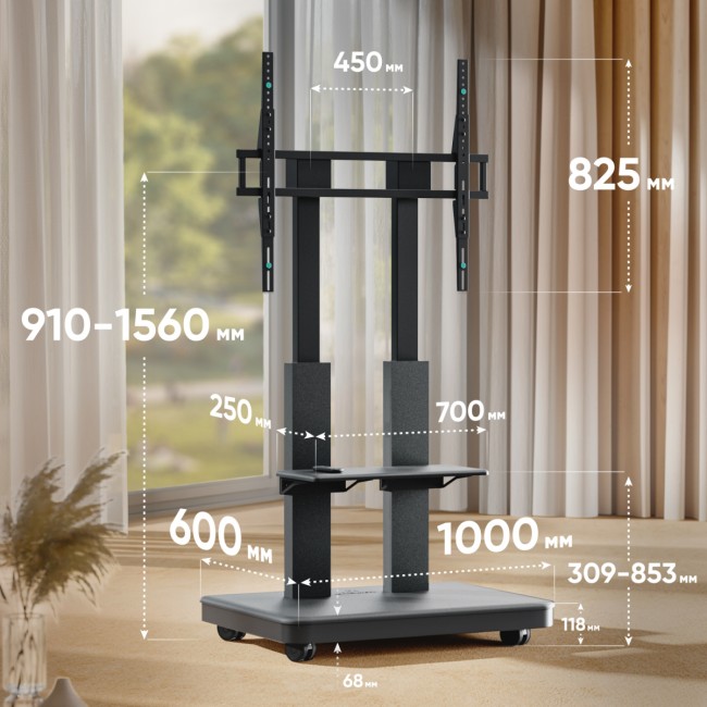 Мобильная стойка МОТОРИЗОВАННАЯ ONKRON на 1 ТВ ONKRON TS2811 Elift BLACK Мобильная стойка МОТОРИЗОВАННАЯ ONKRON на 1 ТВ ONKRON TS2811 Elift BLACK