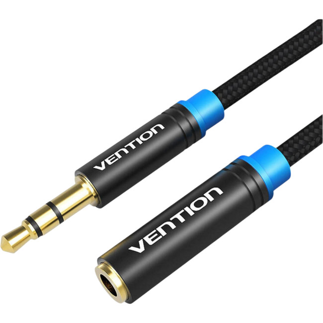 Кабель-удлинитель Vention аудио Jack 3,5 mm M/Jack 3,5 mm F - 1,5 м Тканевая оплетка Vention VAB-B06-B150-M Кабель-удлинитель Vention аудио Jack 3,5 mm M/Jack 3,5 mm F - 1,5 м Тканевая оплетка Vention VAB-B06-B150-M