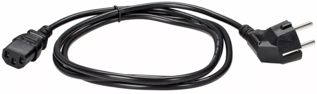 Кабель комп - розетка 220V EU (угловой)<VDE> 3GX0,75mm2, 1,8m, медь, Telecom <TY021-CU0.75-1.8M> VCOM TY021-CU0.75-1.8M