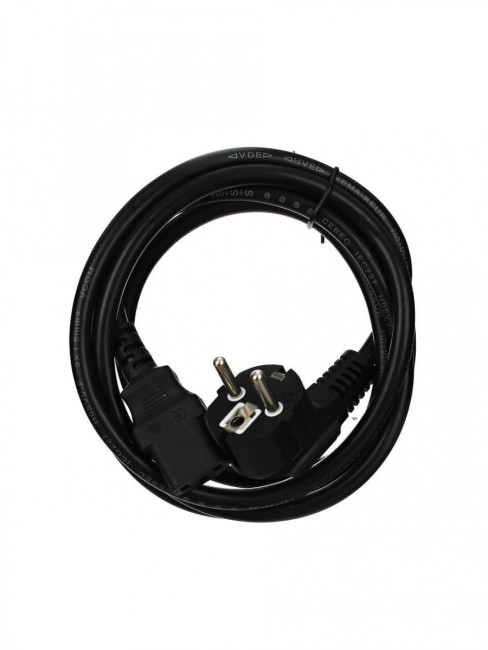 Кабель компьютер --> розетка 220V ( угловая Евровилка) <VDE> 3G*1.5mm2 VCOM <CE021-CU1.5-1.8> , 1,8м VCOM CE021-CU1.5-1.8M