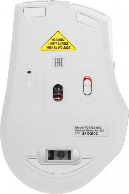 Мышь A4Tech FG45CS AIR2 USB (SILVER WHITE) Мышь A4Tech FG45CS AIR2 USB (SILVER WHITE)