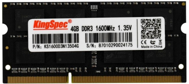 Память DDR3L 4GB 1600MHz SHENZHEN KINGSPEC ELECTRONICS TECHNOLOGY CO LTD KS1600D3N13504G Память DDR3L 4GB 1600MHz SHENZHEN KINGSPEC ELECTRONICS TECHNOLOGY CO LTD KS1600D3N13504G