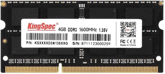 Память DDR3L 4GB 1600MHz SHENZHEN KINGSPEC ELECTRONICS TECHNOLOGY CO LTD KS1600D3N13504G Память DDR3L 4GB 1600MHz SHENZHEN KINGSPEC ELECTRONICS TECHNOLOGY CO LTD KS1600D3N13504G