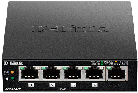 Коммутатор Коммутатор D-Link DES-1005P/B1A