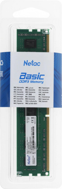 Память DDR3 8GB 1600MHz Netac NTBSD3P16SP-08 Память DDR3 8GB 1600MHz Netac NTBSD3P16SP-08