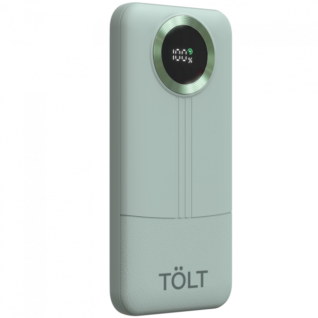 Портативный аккумулятор TOLT Lit KP128 Green, 10000mAh, 22,5W, fast charging and PD, green, CCC TOLT KP128 Green Портативный аккумулятор TOLT Lit KP128 Green, 10000mAh, 22,5W, fast charging and PD, green, CCC TOLT KP128 Green