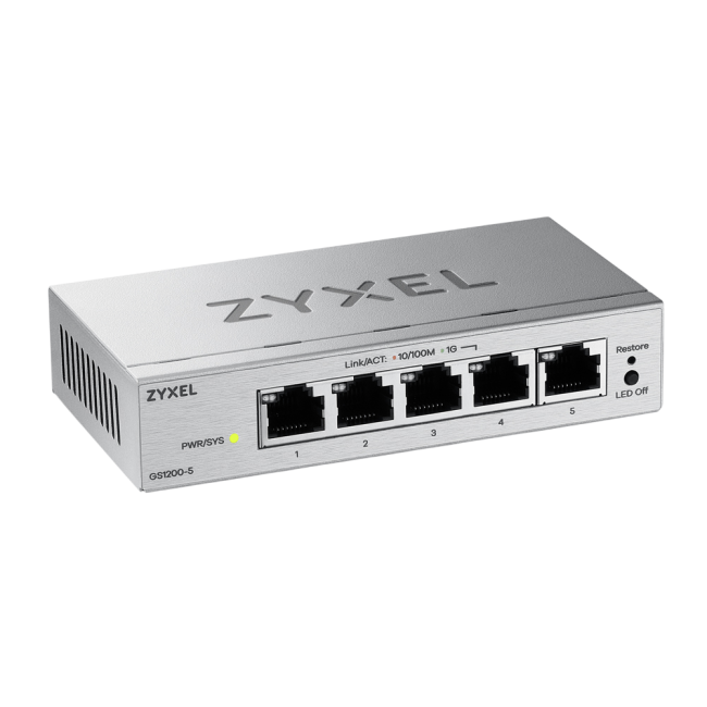 Коммутатор ZYXEL GS1200-5V3-EU0101F Коммутатор ZYXEL GS1200-5V3-EU0101F