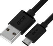 GCR QC Кабель 1.5m MicroUSB, быстрая зарядка, черный TPE, черные коннекторы, 28/22 AWG, GCR-52461 Greenconnect USB 2.0 Type-AM - microUSB 2.0 (m) 1.5м