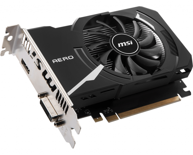 Видеокарта MSI GeForce GT 1030 AERO ITX 4GD4 OC Видеокарта MSI GeForce GT 1030 AERO ITX 4GD4 OC