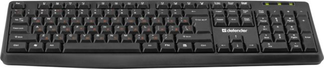 Defender Проводная клавиатура Concept HB-164 RU,черный,104+FN,1.8м Defender 45164