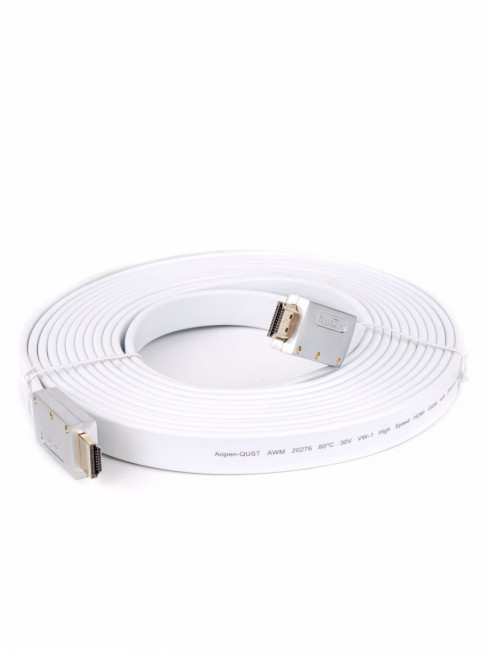 Кабель HDMI 19M/M ver 2.0, 10M, Aopen/Qust <ACG568F-S-10M> серебряно-белый Flat Aopen HDMI (m)- HDMI (m) 10м Кабель HDMI 19M/M ver 2.0, 10M, Aopen/Qust <ACG568F-S-10M> серебряно-белый Flat Aopen HDMI (m)- HDMI (m) 10м